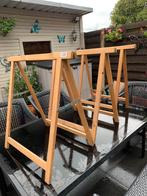 3 houten schragen. 74 cm hoog., Doe-het-zelf en Bouw, Steigers, Ophalen, Zo goed als nieuw