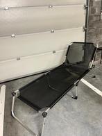 Zwarte plooistoel, Tuin en Terras, Ophalen, Zo goed als nieuw