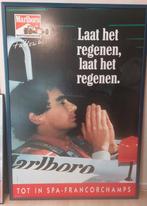 Senna, Marlboro-reclame begin jaren '90, 174x123 cm,in kader, Ophalen, Zo goed als nieuw