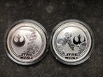 2025 Niue Star Wars Trilogy - Luke & Leia - 2 x 1 oz silver, Postzegels en Munten, Ophalen of Verzenden, Setje, Zilver