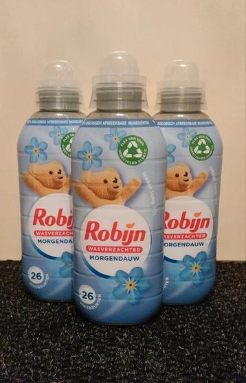 3 produits Robijn adoucissant rosée du matin 26D 650 ml, Enlèvement