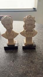 2 kleine buste beeldjes A.Santini - J. Strauss en Beethoven, Antiek en Kunst, Ophalen