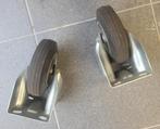 2 roues pivotantes en acier, diamètre 125 mm, bande de roule, Bricolage & Construction, Enlèvement ou Envoi, Neuf
