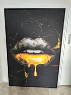 Schilderij “money lips” op canvas 100x150 cm, Huis en Inrichting, Ophalen, Zo goed als nieuw, Schilderij