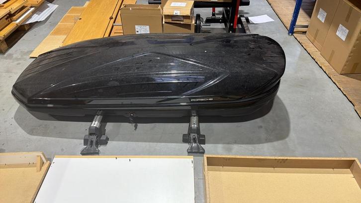 Originele Porsche dakbox / skibox – zwart, Auto diversen, Dakkoffers, Zo goed als nieuw, Ophalen