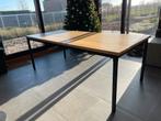 Massieve eiken tafel met stalen frame – demonteerbaar, Huis en Inrichting, Tafels | Eettafels, Ophalen, Zo goed als nieuw