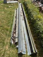 Zinken dakgoot met slab (24 meter), Doe-het-zelf en Bouw, Ophalen, Gebruikt, Overige metalen