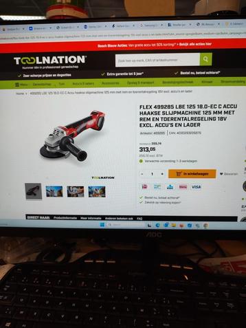 flex LBE 125 18.0-EC Slijpmachine 125 mm met rem en toerenta beschikbaar voor biedingen