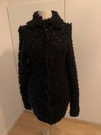Lange Cardigan vest Turnover S zwart met drukknoppen, Kleding | Dames, Ophalen of Verzenden, Zo goed als nieuw, Zwart