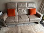 Lederen salon 2+3 zit, Huis en Inrichting, Ophalen, Gebruikt, Rechte bank