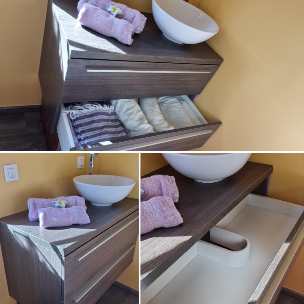 hangkastje met wasbak, Ophalen, 1 of 2 laden, 50 tot 100 cm, Zo goed als nieuw