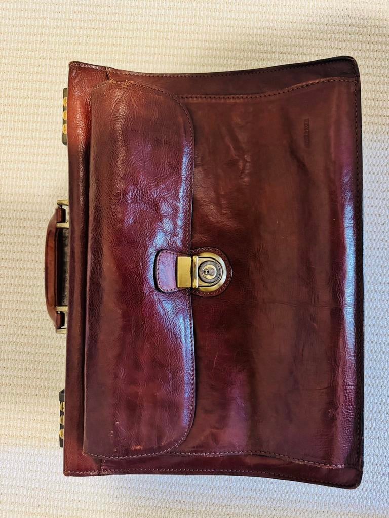 Aktetas leer Arthur Aston, Ophalen, Zo goed als nieuw, Leer