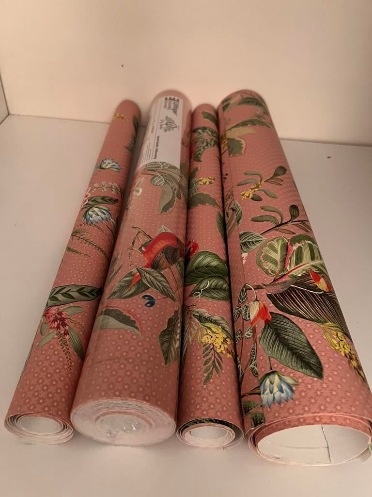 Pip Studio Floris Vliesbehang Roze, Huis en Inrichting, Stoffering | Behang, Roze, minder dan 10 m², Ophalen