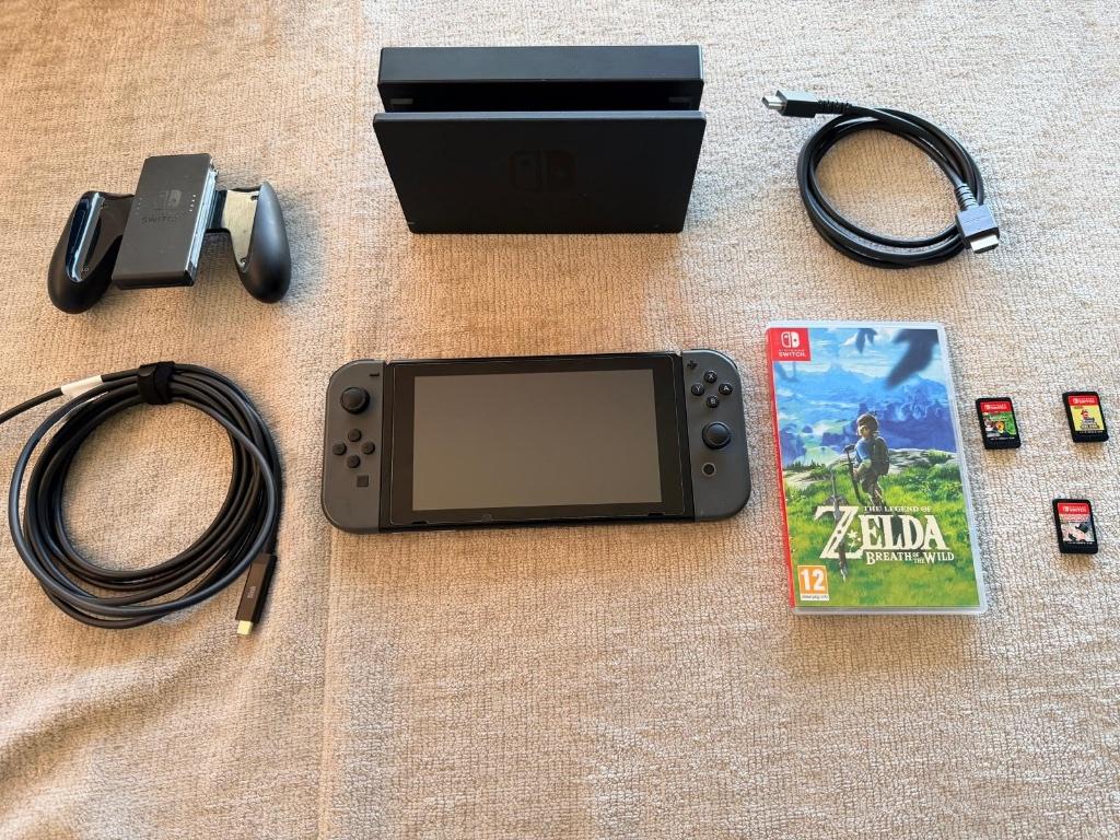 Nintendo Switch V2 (2019) – Grijs, Games en Spelcomputers, Spelcomputers | Nintendo Switch, Zo goed als nieuw, Switch 2019 Upgrade