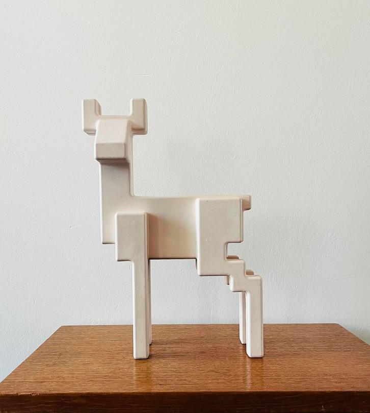 Monika Mulder, cerf en métal 24 cm, design pour IKEA, Antiquités & Art, Curiosités & Brocante, Enlèvement ou Envoi