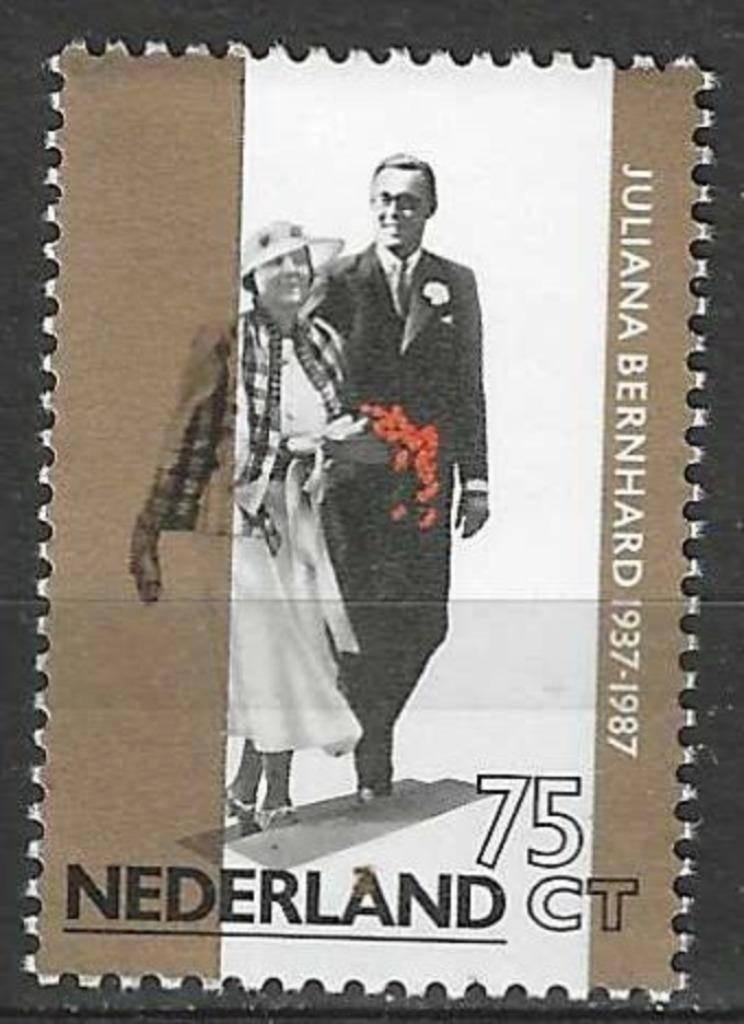 Pays-Bas 1987 - Yvert 1280 - Juliana et Bernhard (PF), Envoi, Non oblitéré