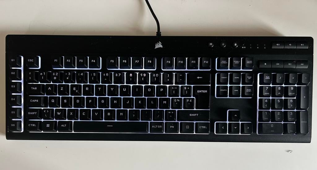 Clavier gaming corsair k55 rgb pro, Computers en Software, Verzenden, Zo goed als nieuw