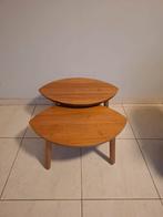 IKEA STOCKHOLM bijzettafels (set van 2) – Walnootfineer, Maison & Meubles, 55 à 75 cm, Modern Scandinavisch, makkelijk te combineren.