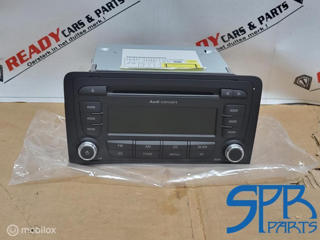 Autoradio RADIO CD AUDI A3 8P DUBBEL DIN 8P0057185B NIEUW, Audi, Nieuw, Audi, Ophalen of Verzenden