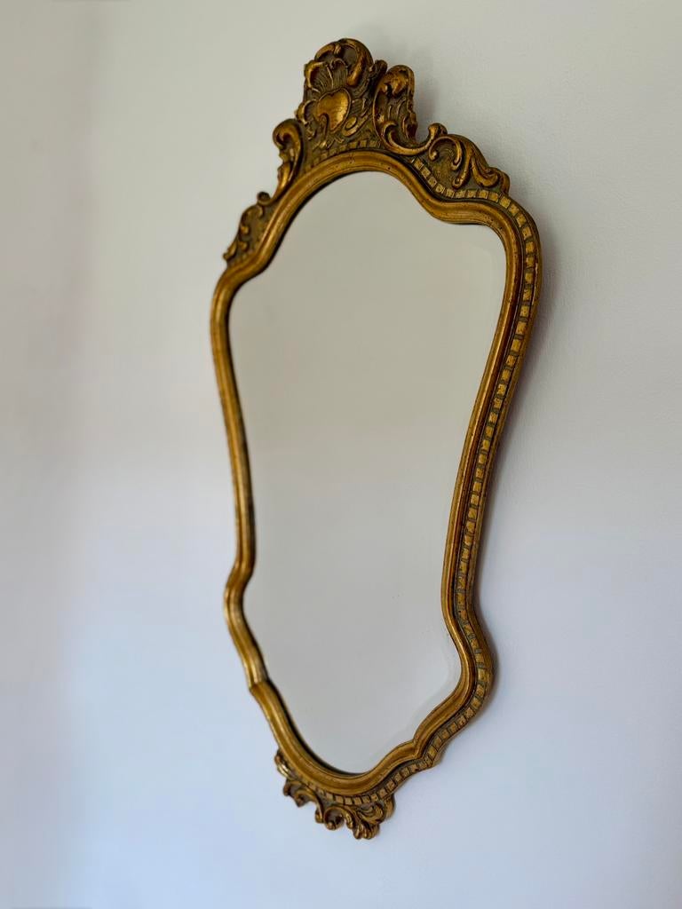 Vintage spiegel, Antiek en Kunst, Antiek | Spiegels, Ophalen, Overige vormen, Minder dan 50 cm, Minder dan 100 cm