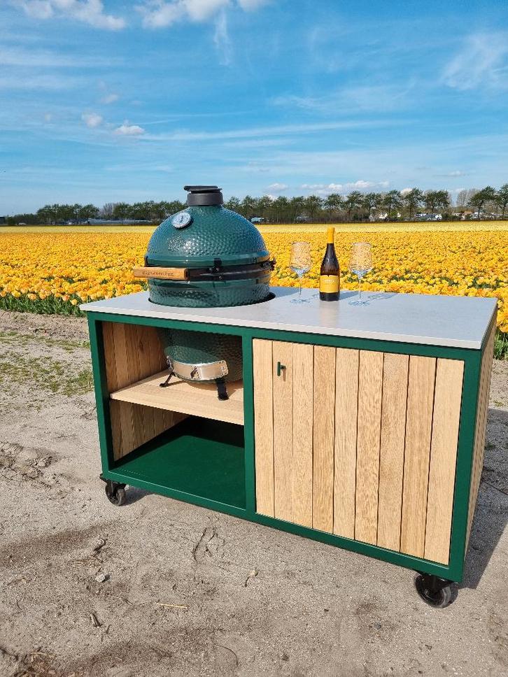 Buitenkeuken staal met Dekton werkblad 152cm, Jardin & Terrasse, Cuisines extérieures, Neuf, Charbon, Autoportant, Enlèvement ou Envoi