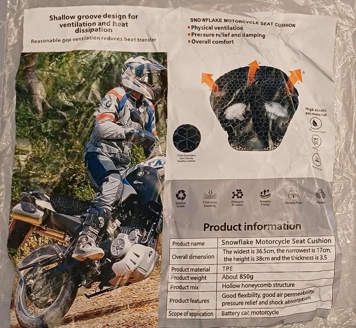 Coussin de selle moto., Motos, Accessoires | Autre, Neuf, Enlèvement