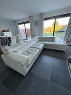 witte leren fauteuil, Huis en Inrichting, Fauteuils, Ophalen, Gebruikt, 100 tot 125 cm, Design moderne