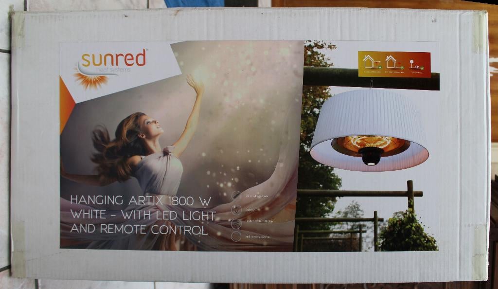 infrarood terrasverwarmer 1800 W, Jardin & Terrasse, Chauffage de terrasse, Comme neuf, Électrique, Plafond, Enlèvement