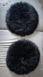 Galettes en fourrure noire, Enlèvement ou Envoi, Utilisé, Noir, Rond