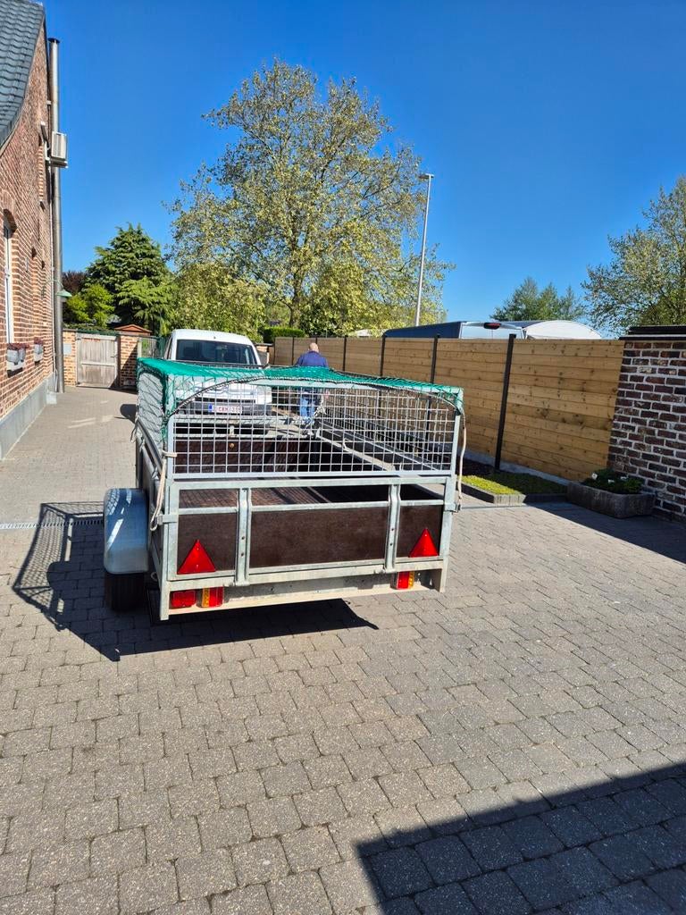 Aanhangwagen 750kg  met loofkooi  goede banden  led verlicht, Ophalen