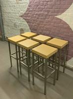 6 barkrukken, Huis en Inrichting, Ophalen, Met voetsteun, 90 cm of meer, Hout