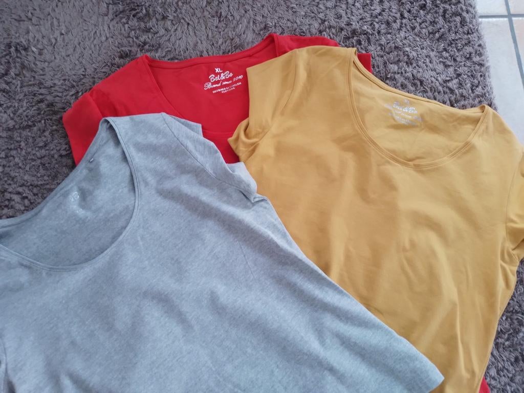 3 Dames T'shirts Bel&Bo XL, Ophalen of Verzenden, Zo goed als nieuw, Maat 46/48 (XL) of groter