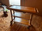 Stijlvolle houten serveerwagen op wieltjes, Maison & Meubles, Enlèvement, Comme neuf