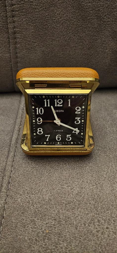 Vintage Europa reiswekker jaren '60-'70, Antiek en Kunst, Antiek | Klokken, Ophalen of Verzenden
