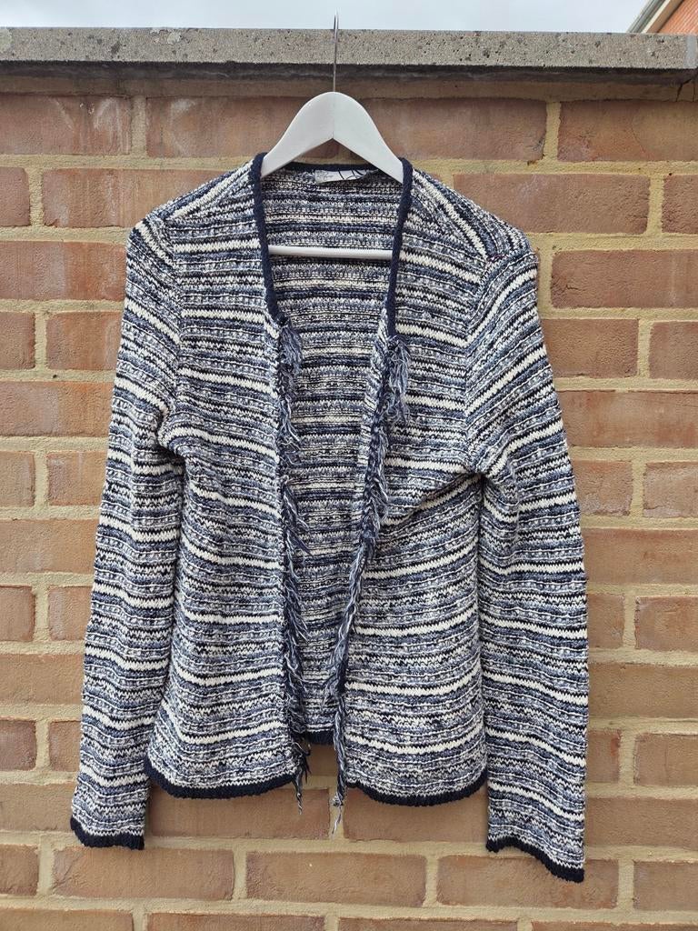 Joli gilet bleu blanc taille M d'Auvry, Taille 38/40 (M), Enlèvement ou Envoi, Comme neuf, D'Auvry