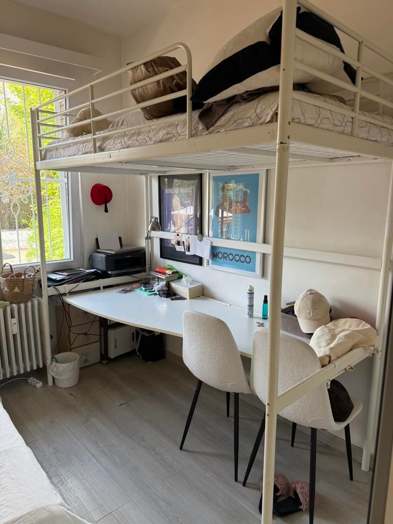 Lit mezzanine et bureau ikea, Enlèvement, Comme neuf, Lit mezzanine