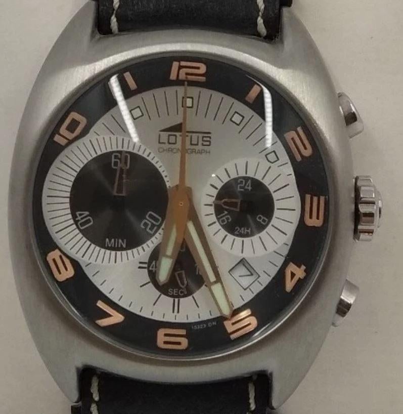 LOTUS heren horloge, Ophalen, Zo goed als nieuw, Polshorloge, Leer