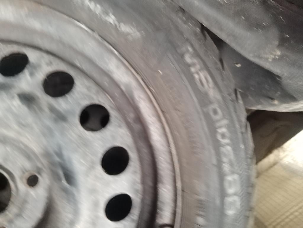 4 x wielvelgen +winterbanden continental, Ophalen, Gebruikt, 15 inch, Banden en Velgen