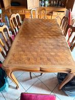 massief eiken eettafel, Huis en Inrichting, Ophalen, Gebruikt, 4 tot 6 stoelen