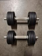 2 halters met gewichten totaal 20kg, Sport en Fitness, Ophalen