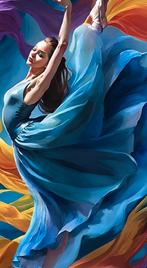 " Ballerina " Mooie Giclée op professioneel canvas, Ophalen of Verzenden