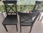 Eetstoelen IKEA rosentorp set van 6 met stoelkussens, Enlèvement, Bois, Noir, Cinq, Six Chaises ou plus