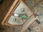  Exclusieve Vintage Rieten Flessendrager voor 3 Flessen, Ophalen