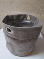 Panier gris en coton, Ophalen, Overige materialen, Mand, Rond