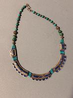 Ketting halfedelstenen, Ophalen, Gebruikt, Blauw, Overige materialen