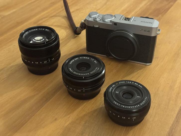 X-E4 + X-E2 + 5 lenzen (XF 35/1.4, 27 WR, 18/2), Audio, Tv en Foto, Foto | Lenzen en Objectieven, Gebruikt, Overige typen, Zoom