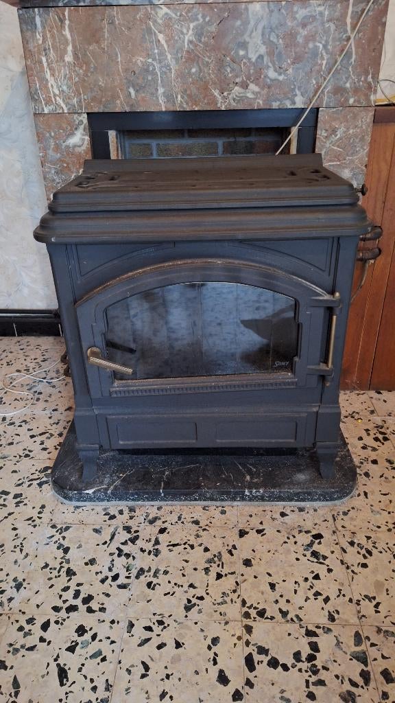 Klassieke vintage Mazoutkachel, Ophalen, Gebruikt, Vrijstaand, Overige soorten