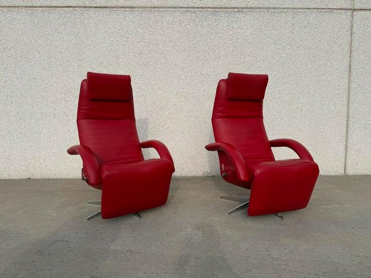 Jori Yoga Mono-Move Relaxfauteuil (2 stuks), Maison & Meubles, Fauteuils, Comme neuf, Cuir, Métal, Autres matériaux, Enlèvement ou Envoi