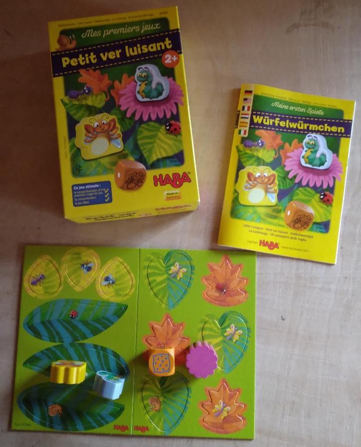 Petit ver luisant/Dobbel wormpje - Haba [2+], Kinderen en Baby's, Speelgoed | Educatief en Creatief, Zo goed als nieuw, Ophalen