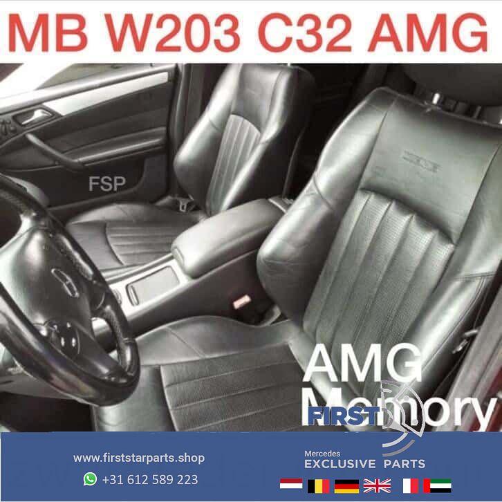 W203 Mercedes C Klasse C32 AMG Stoelen Leer + Memory panelen